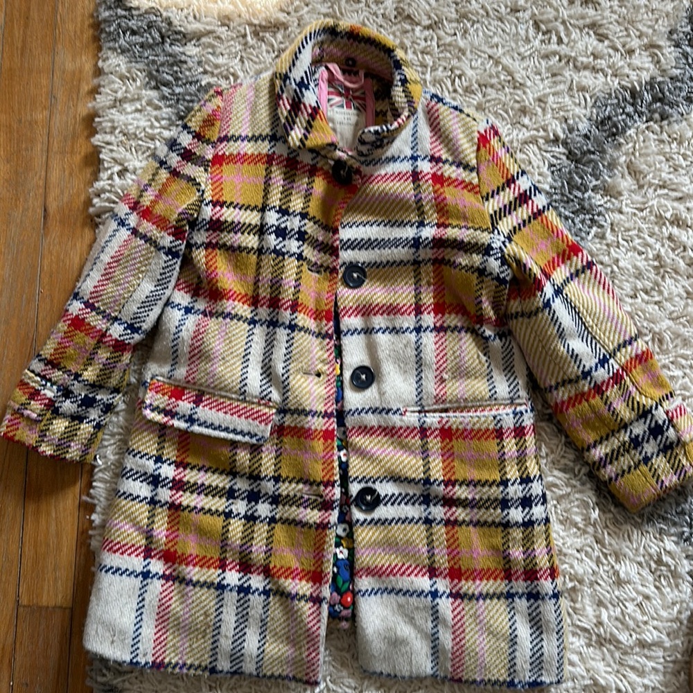 Adorable plaid Mini Boden jacket Size 5-6